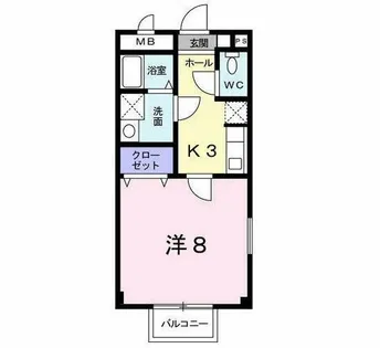 シャトー長尾【1階】の間取り