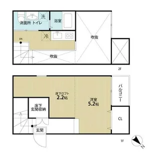 ベーネ明治【2階】の間取り