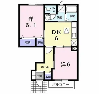 リバーサイド 広徳【1階】の間取り