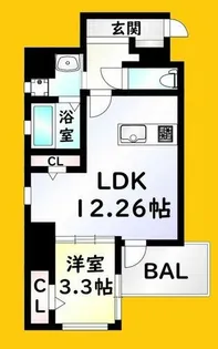 THE HILLS KOKURA【3階】の間取り