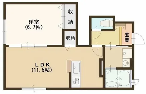 モメントファストC棟【1階】の間取り
