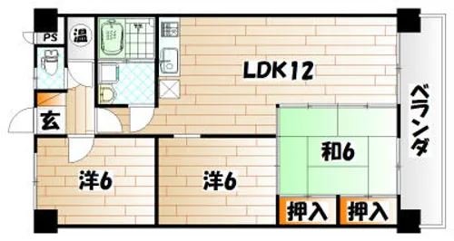 ミリオンコーポラス白菊【702号室】の間取り