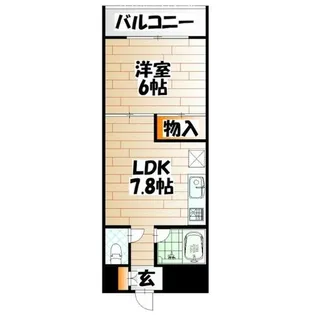 ヒットパークレジデンス三萩野【409号室】の間取り