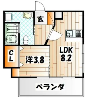 ベーシックビルディング八幡【1103号室】の間取り
