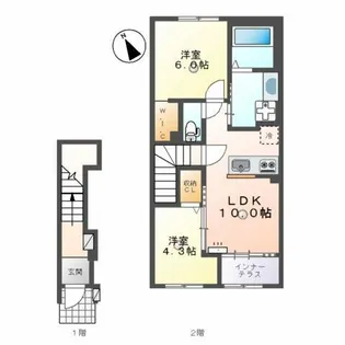 アジャート【2階】の間取り