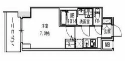 1Kの間取り画像