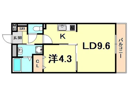 OPUS ONE NISHINOMIYA【1階】の間取り