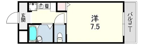 エクセルコート西宮【2階】の間取り