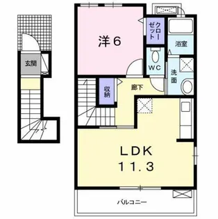 キウイ東【2階】の間取り