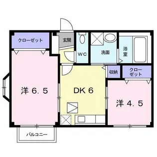 フィオーレ長行西【1階】の間取り