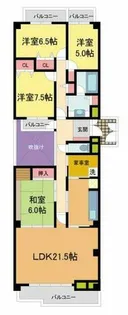 エルシャポー北名次【301号室】の間取り