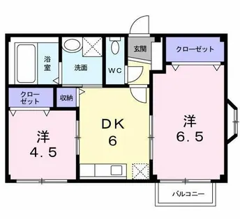 フィオーレ長行西【2階】の間取り