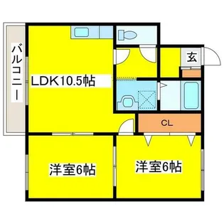 コーポ美沢1【201号室】の間取り