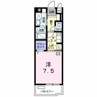 CROSS WAVE嵐山【3階】の間取り