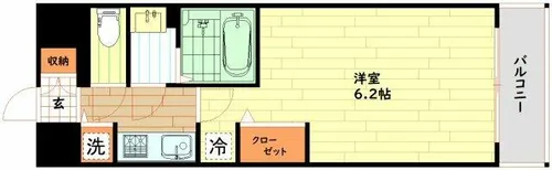 大阪府大阪市西区九条南3丁目【マンション】の間取り