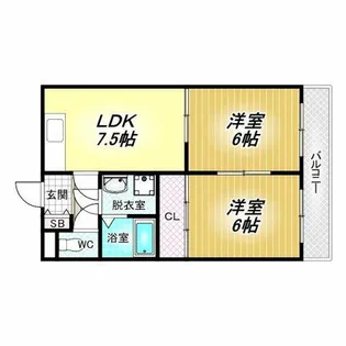 松尾マンション【1階】の間取り