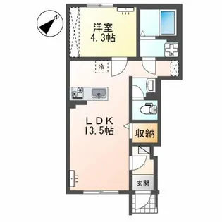 南区下石田2丁目新築アパート B棟【1階】の間取り