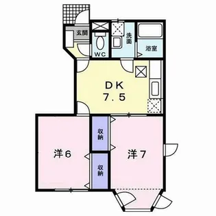 アメニティ下石田【1階】の間取り