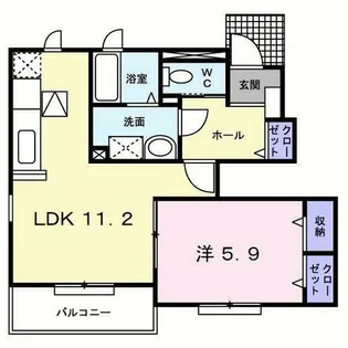 グレイスコートⅢ【1階】の間取り
