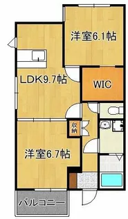 プレミアージュ緑ヶ丘Ⅱ【2階】の間取り