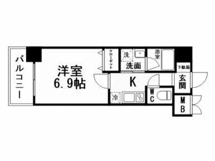 Rita‐Ⅰ【6階】の間取り