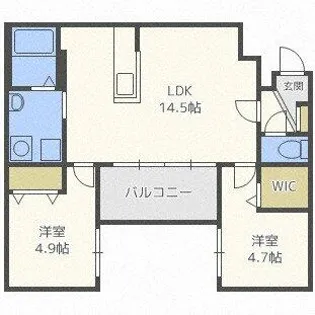 パーク琴似館【3階】の間取り