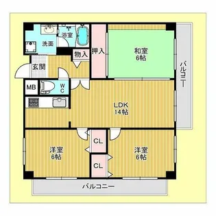 アビタシオン橋本1【2階】の間取り