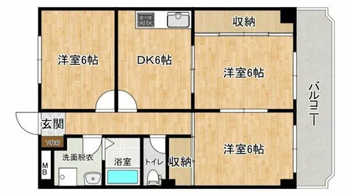アーバンステージ【208号室】の間取り