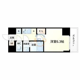 プレサンス塚本アクミリオン【13階】の間取り