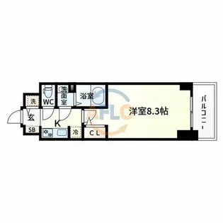 S-RESIDENCE江坂Lible【11階】の間取り