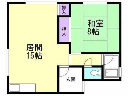 河波コーポ【201号室】の間取り