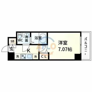 アリビオ江坂南金田【6階】の間取り