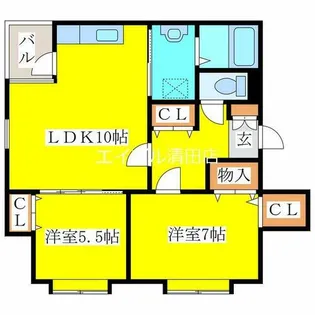 グランドヒル清田【3階】の間取り