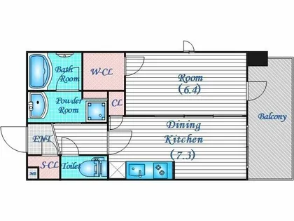 エステムプラザ福島ジェネル【9階】の間取り