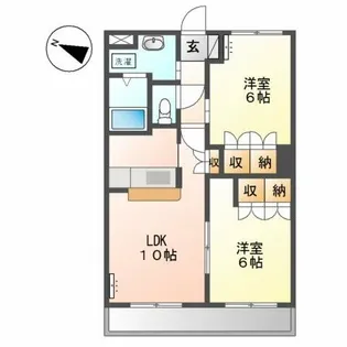 コンフォール山法師【1階】の間取り