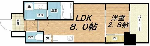 セレニテ本町東リアン【12階】の間取り