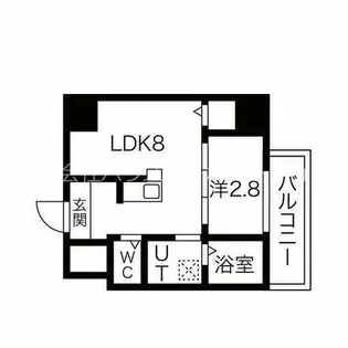 杭瀬北新町エヌエム・キャトフ・ヴァン・ユイット【9階】の間取り