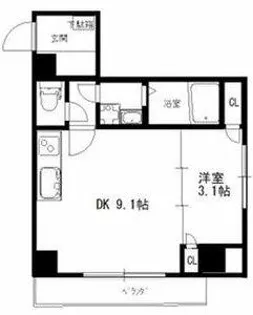 リップル南森町【4階】の間取り