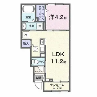 リベルタ【1階】の間取り
