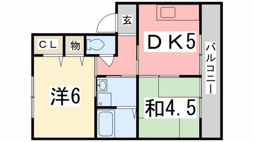プレジュール妻鹿【201号室】の間取り