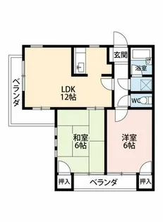 ロイヤル長草【203号室】の間取り