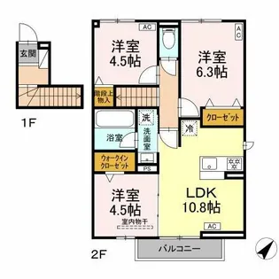 エルノワール【2階】の間取り