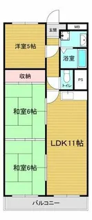 ディオハイツ金剛【1階】の間取り