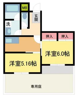 チャールズミッシェル【1階】の間取り