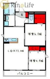 リオグランデ【1階】の間取り