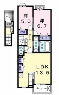 メゾン・ド・カルムⅥ【2階】の間取り