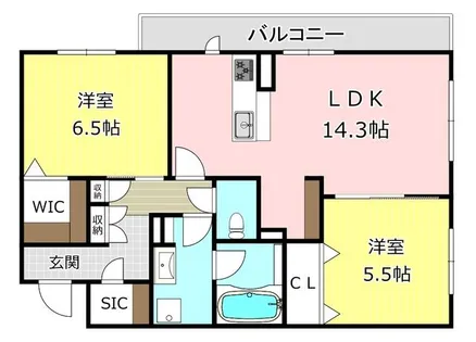 Casa Felice UNOBE【2階】の間取り