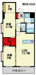 プレミア片野【2階】の間取り
