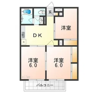 モアクレスト綾園【2階】の間取り
