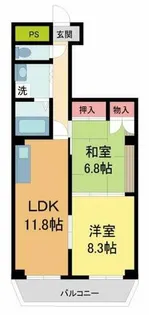 イソダマンション【2階】の間取り